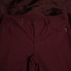 Maroon skinny jeggings